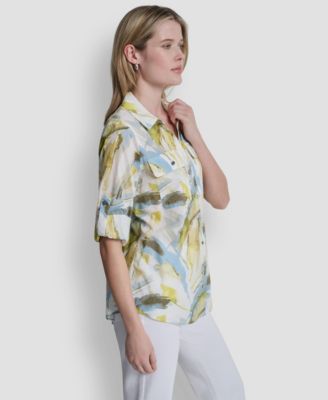 Women's Printed Long-Sleeve Shirt