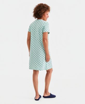 Women's Cotton Essential Short-Sleeve Henley Sleepshirt