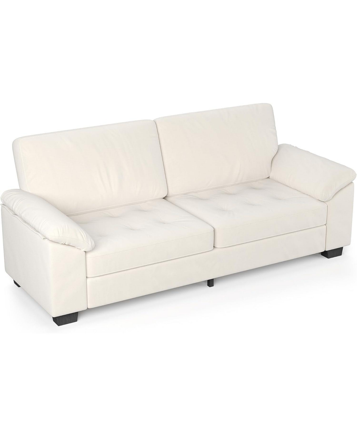 gaomon 90" Modern Oversized Velvet Loveseat, Wide Armrests, Washable Cushion Covers, Comfy 2-3 Seater Sofa for Living Room, Bedroom, Apartment, B