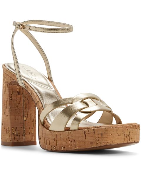 Женские сандалии ALDO Beverlyanne Block Heel Dress Sandals, цвет: Шампань гладкий