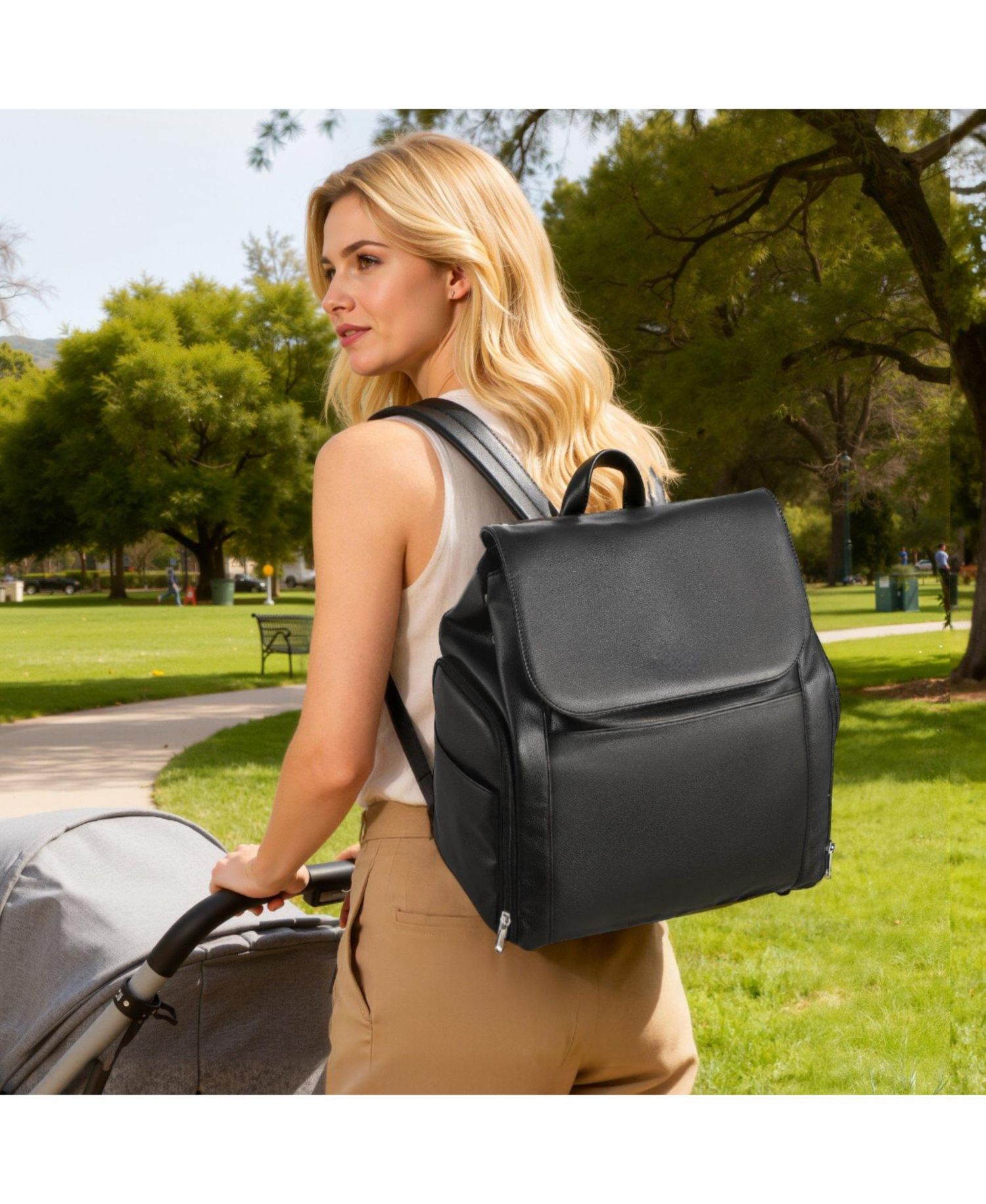 Breast Pump Backpack with Ice Pack, Fits S1/S2, Storage for Pump Accessories & Breastmilk, Portable Carrying Bag, Black