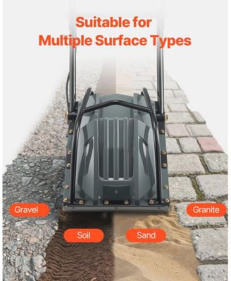 Plate Compactor, Electric Ground Rammer, 130W Output, 5 kN Force, 3.9" Depth, 16 m/min Speed, Soil Compaction Machine
