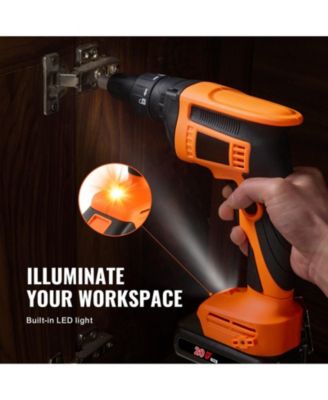 20V Max Brushless Drywall Screw Gun, 4200RPM Cordless Drywall Screwgun Kit with 2 Batteries, Charger, Belt Clip & Tool Bag