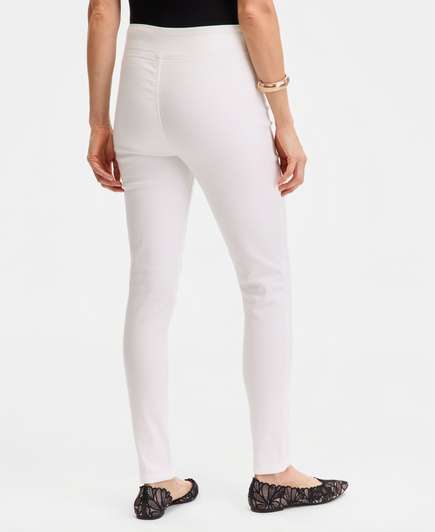 Женские джинсы I.N.C. International Concepts Pull-On Skinny, цвет: Яркий белый — фото 2