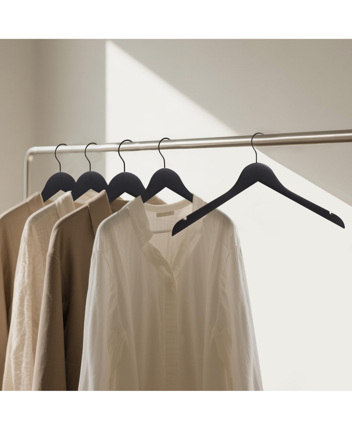 BP4U Premium Wooden Clothes Hangers, Solid Wood Coat Shirt top Hangers for Jackets, Shirts, Dresses, Blouse, Overcoat