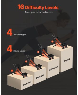 Dual-Track AB Workout Machine, Foldable Adjustable Ab & Core Trainer, 440 lb Weight Capacity, Home Gym Ab Cruncher