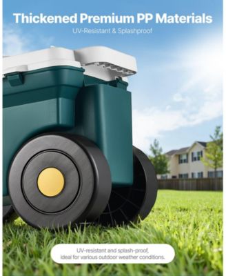 2-in-1 Garden Scooter with Seat, Rolling Cart with Storage Bin, 227 lb Capacity, Lightweight Gardening Stool with Handle