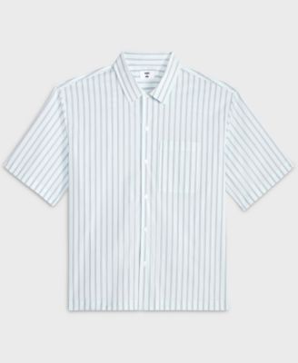 Men's Boxy-Fit Striped Short-Sleeve Shirt