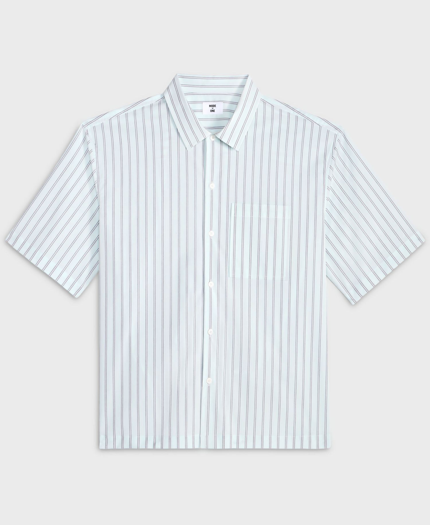 Men's Boxy-Fit Striped Short-Sleeve Shirt