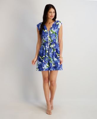 Women's Printed V-Neck Dress