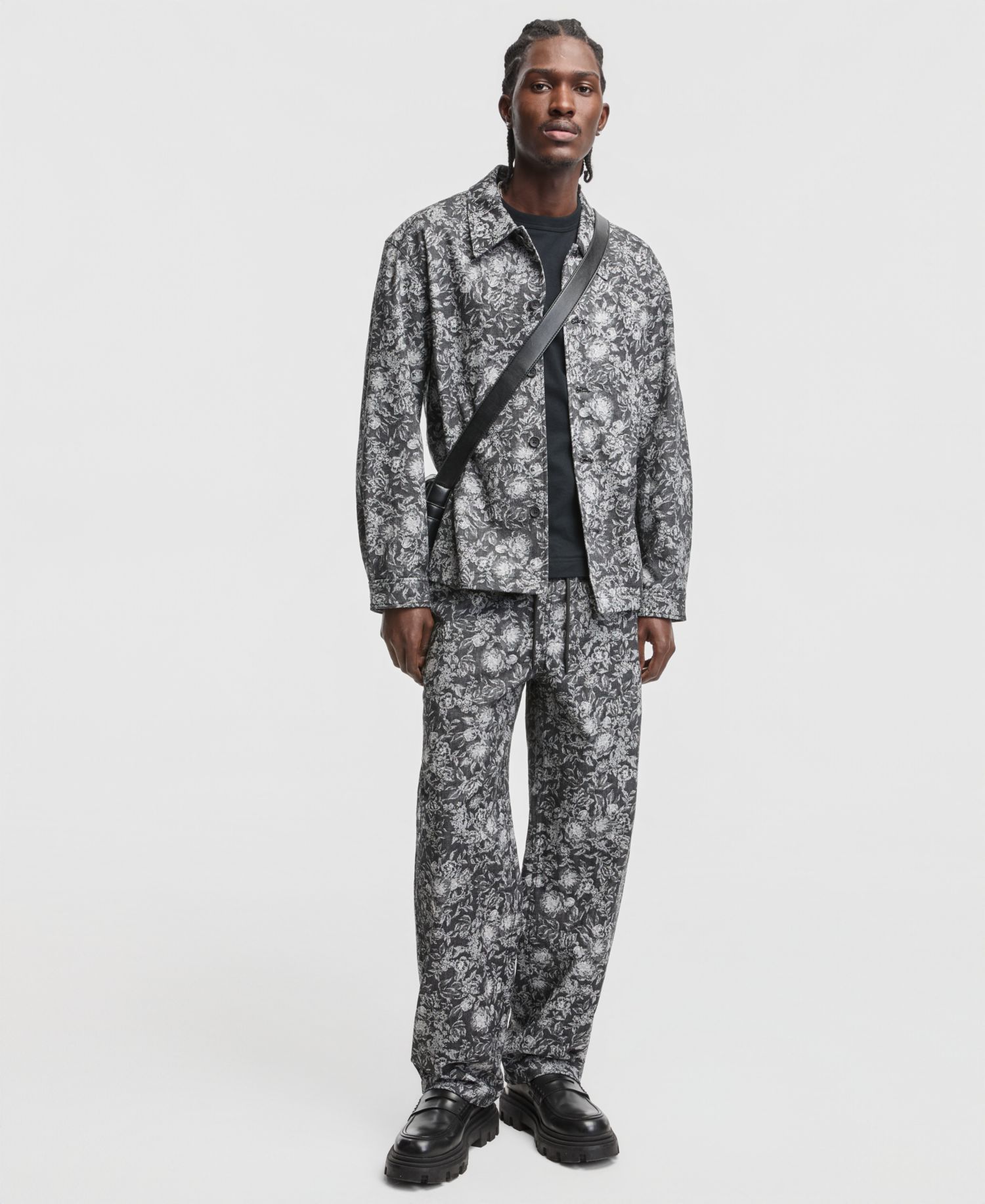 Men's Relaxed-Fit Floral Overshirt