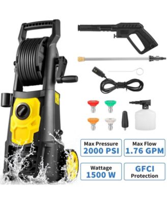 Electric Pressure Washer, 2000 PSI, 1.76 GPM Max, 30 ft Hose, 5 Quick-Connect Nozzles, Foam Cannon, ETL Listed
