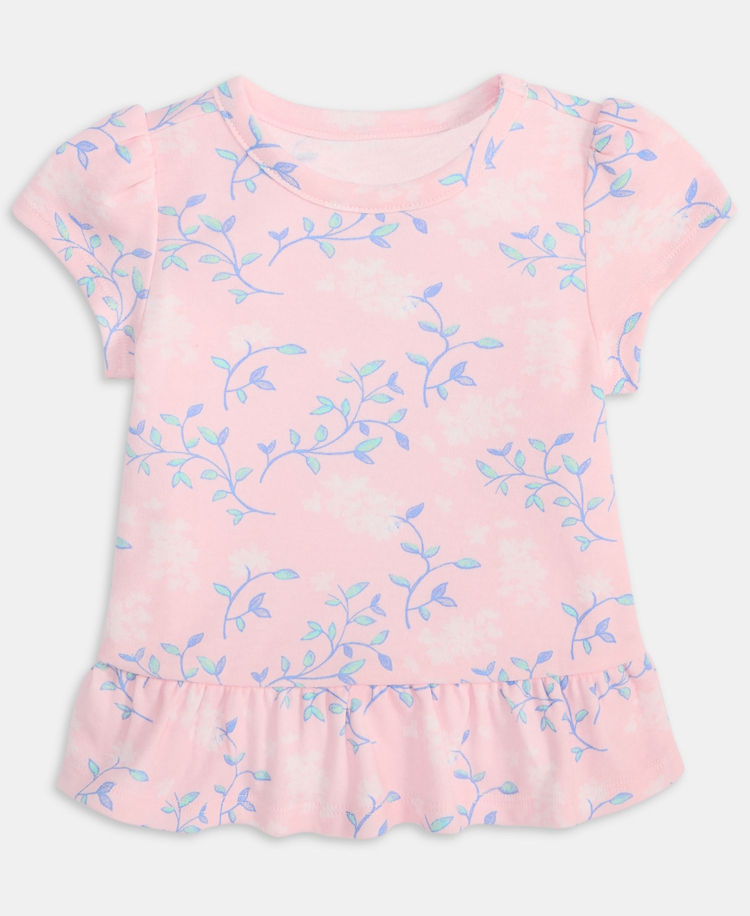 Baby Girls' 3M-24M Mix and Match Countryside Floral-Print Peplum T-Shirt