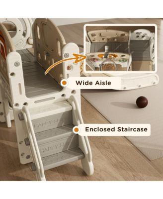 Toddler 9 in 1 Slide Ages 1-6 with Car Design,