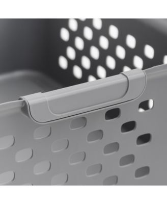 USA Small Organizer Storage Basket, Gray, Pack of 10