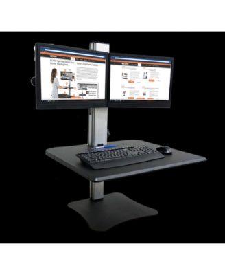 High Rise Dual Monitor Sit and Stand Desk Converter