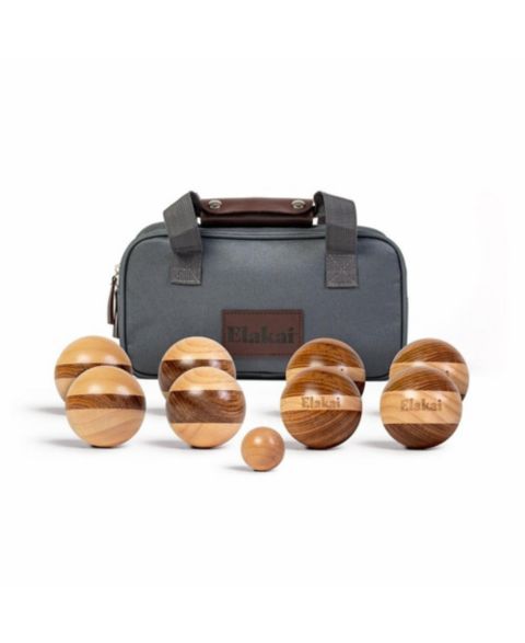 Детские игрушки Elakai Hevea Wood 72mm Travel Bocce Set, цвет: Светлый коричневый