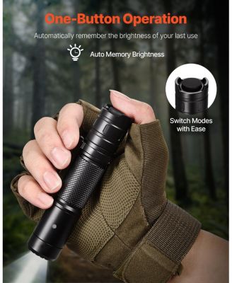 Rechargeable High Lumens LED Flashlight, 6 Lighting Modes, IP66 Waterproof, Handheld Portable Flash Light