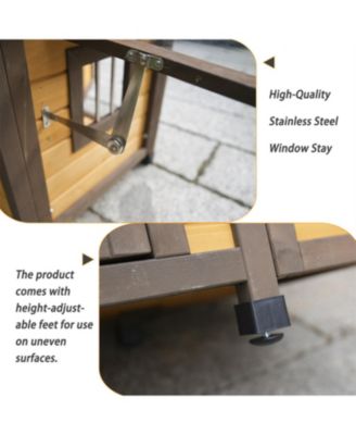 Dog House with Lockable Ventilated Door  in Dark yellow