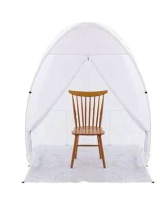 Pop-Up Spray Paint Shelter, 60 x 60 x 70 in Portable Spray Paint Tent with Built-In Floor, Exhaust Window, Storage Bag