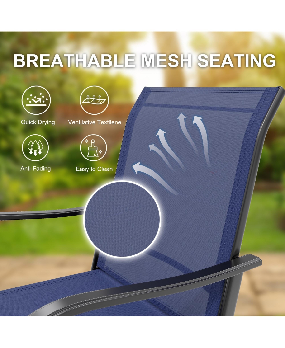 gaomon Outdoor Swivel Bar Stools Set of 4, Patio Swivel Bar Stools Chair