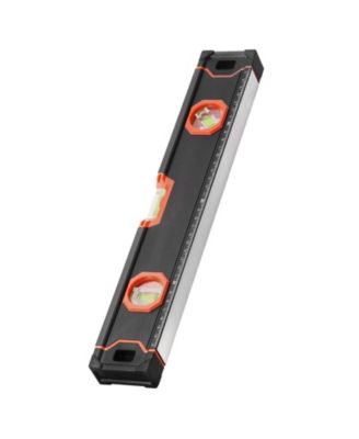 6-Piece Box Level Set, 78/48/32/24/16/10", Bubble Vials, 45/90/180° Ruler, SAE/Metric Scale, Aluminum Alloy (10" Magnetic