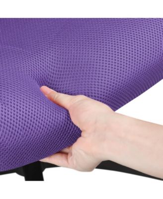 Height Adjustable Mesh Office Chair with Mid-Back, Purple