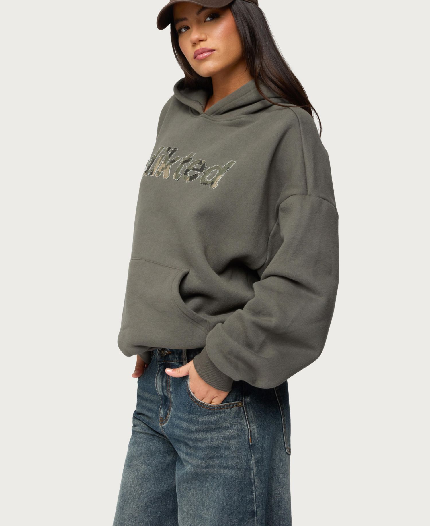 Женская камуфляжная толстовка Cutie Oversize с капюшоном