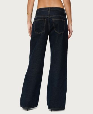 Women's Charla Stud Low Rise Baggy Jeans