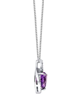 Amethyst (1-3/4 ct. t.w.) & Diamond Accent Pendant Necklace in Sterling Silver