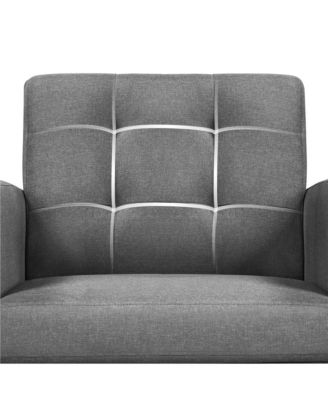 One Pack  Tufted Accent Chair Mid Century Modern Fabric Arm Chair