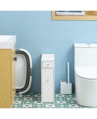 Wooden Narrow Modern Bathroom Furniture Cabinet