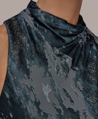 Women's Sleeveless High Neck Midi Dress