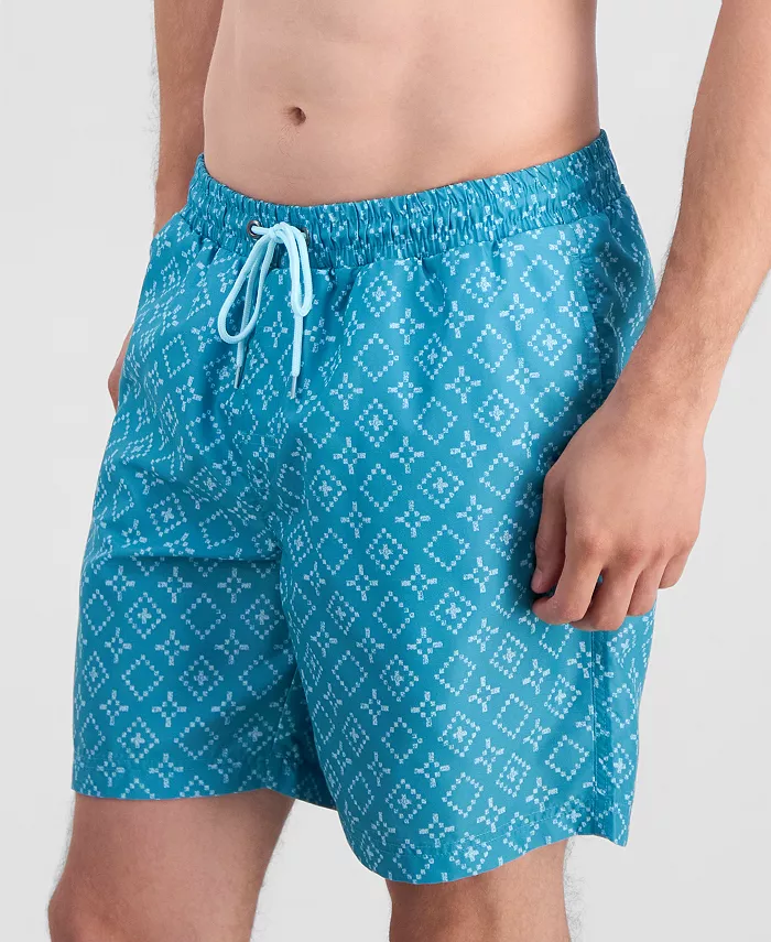 Men's Rustic Geo 7" Swim Trunks - thumbnail 2
