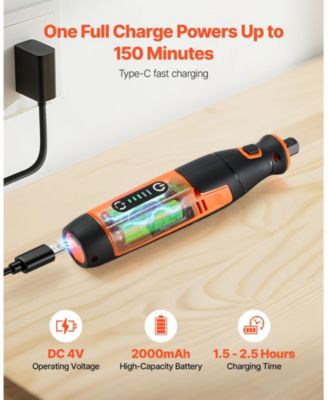 73-Piece Cordless Rotary Tool Kit, DC4V Mini Rotary Tool, 5 Speeds 7000–20000 RPM, Multi-Purpose DIY Tool Set