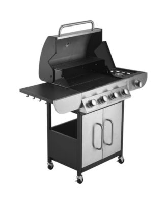 4-Burner Propane Gas Grill with Side Burner