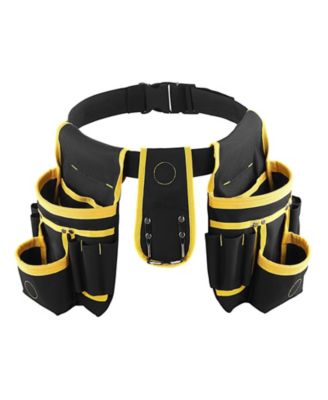 Magnetic Tool Belt Pouch, 28 Pockets Heavy-Duty Utility Tool Belt, Detachable Work Bag, Adjustable Waist 31–48 in