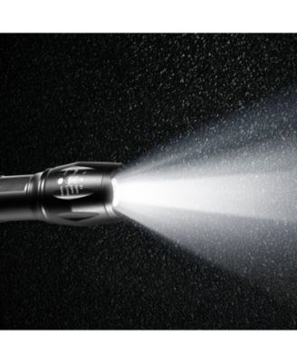 2-Pack LED Flashlight, 2000 Lumens, Adjustable Focus Beam, 5 Modes, IP44 Water Resistant, Handheld