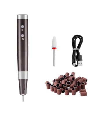 Cordless Nail Drill, 30,000RPM Variable Speed Rechargeable Nail E-File, Portable Manicure Tool with 50 Sanding Bands