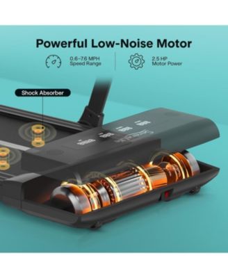 2-in-1 Foldable Treadmill & Walking Pad, 2.5 HP Motor, 7.6 MPH Max Speed, Remote Control, App Support