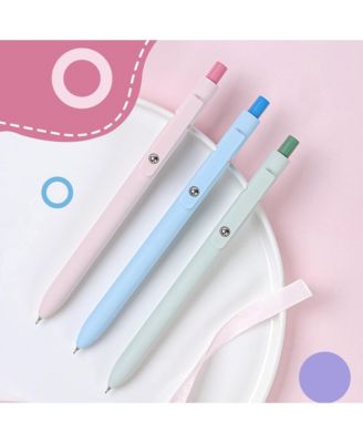 5Pcs Gel Pens, 0.5mm Black Ink Pens with Smooth Writing, Quick Dry Aesthetic Pens for Journaling and Note Taking (Sugar)