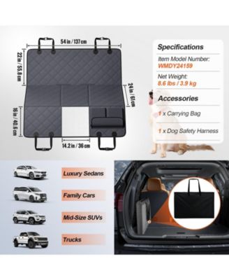 Waterproof Dog Car Seat Cover for Back Seat, 54 x 24 in, 600D Heavy-Duty Protection for Cars