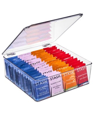12 Compartments Tea Bag Organizer - Stores Tea Bags, Drink Packets, Condiments, and More