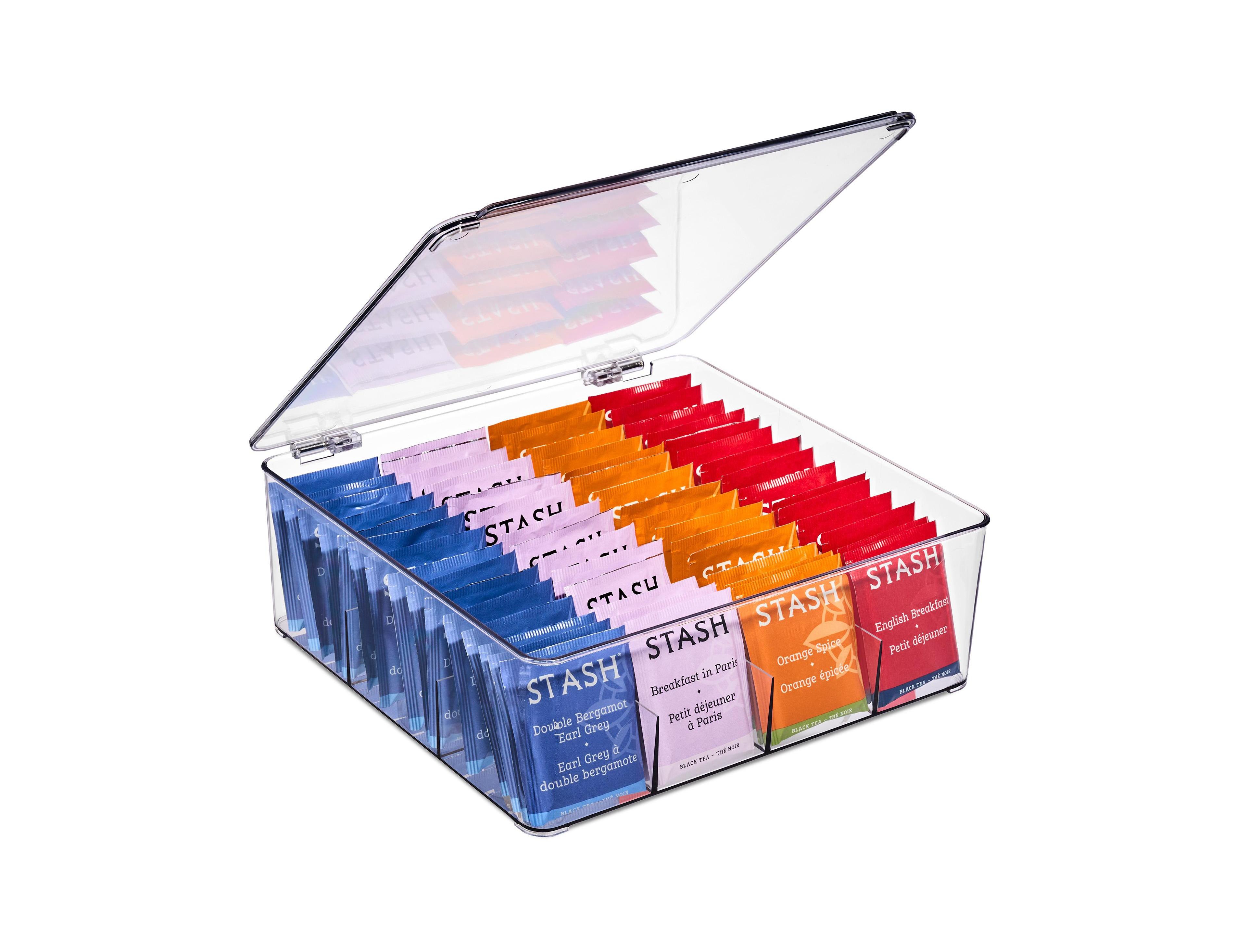 Sorbus 12 Compartments Tea Bag Organizer - Stores Tea Bags, Drink Packets, Condiments, and More
