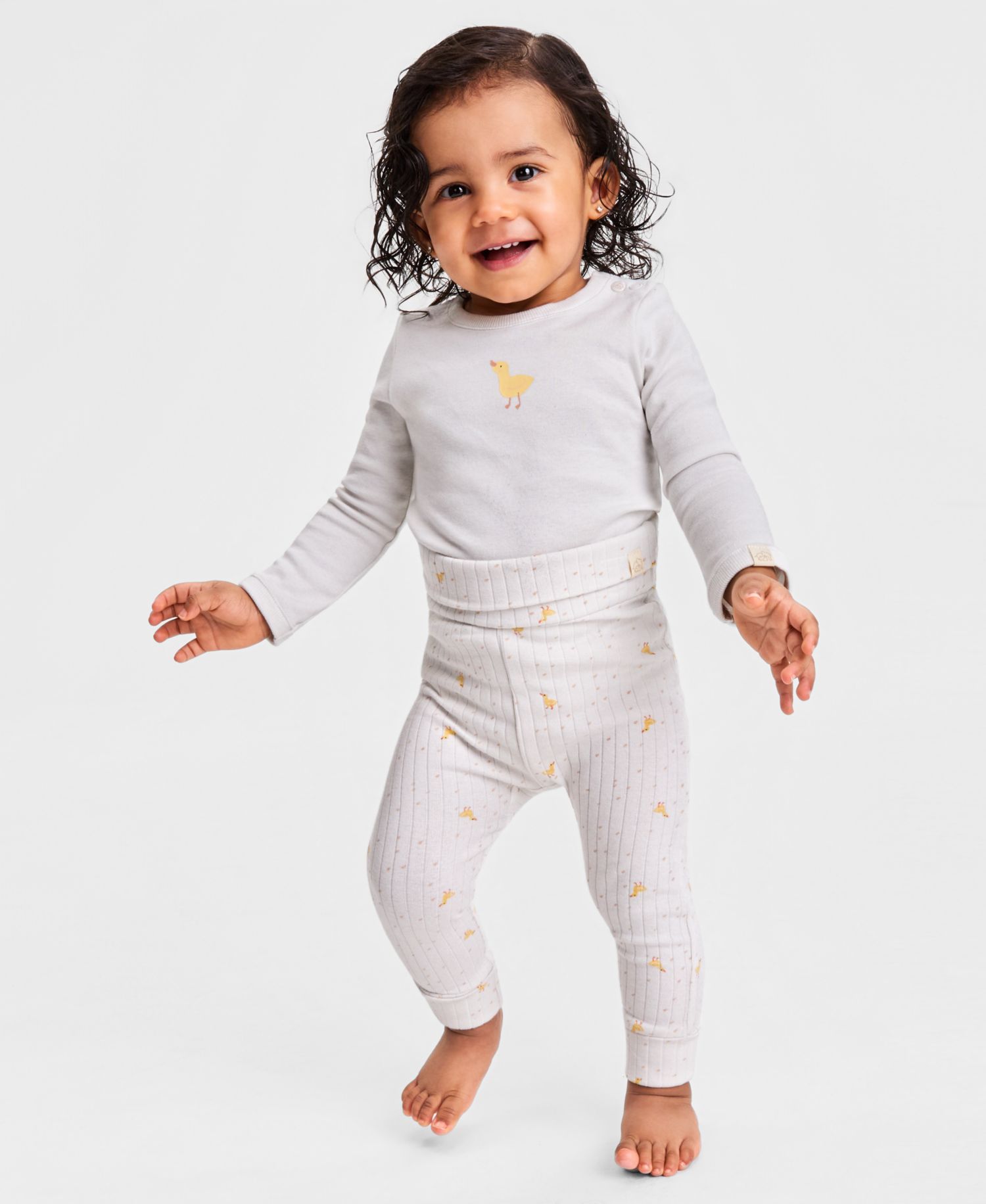 Baby Boys' Duck Print Bodysuits and Pants, 3-Piece Set