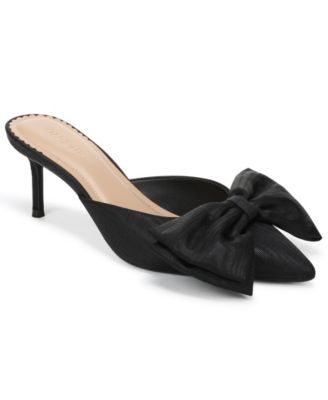 Alaynaa Pointed-Toe Bow Mule Pumps