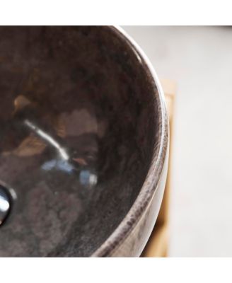 Mia Light Grey round marble washbasin