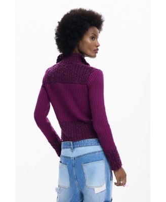 Women's Zipper knit sweater