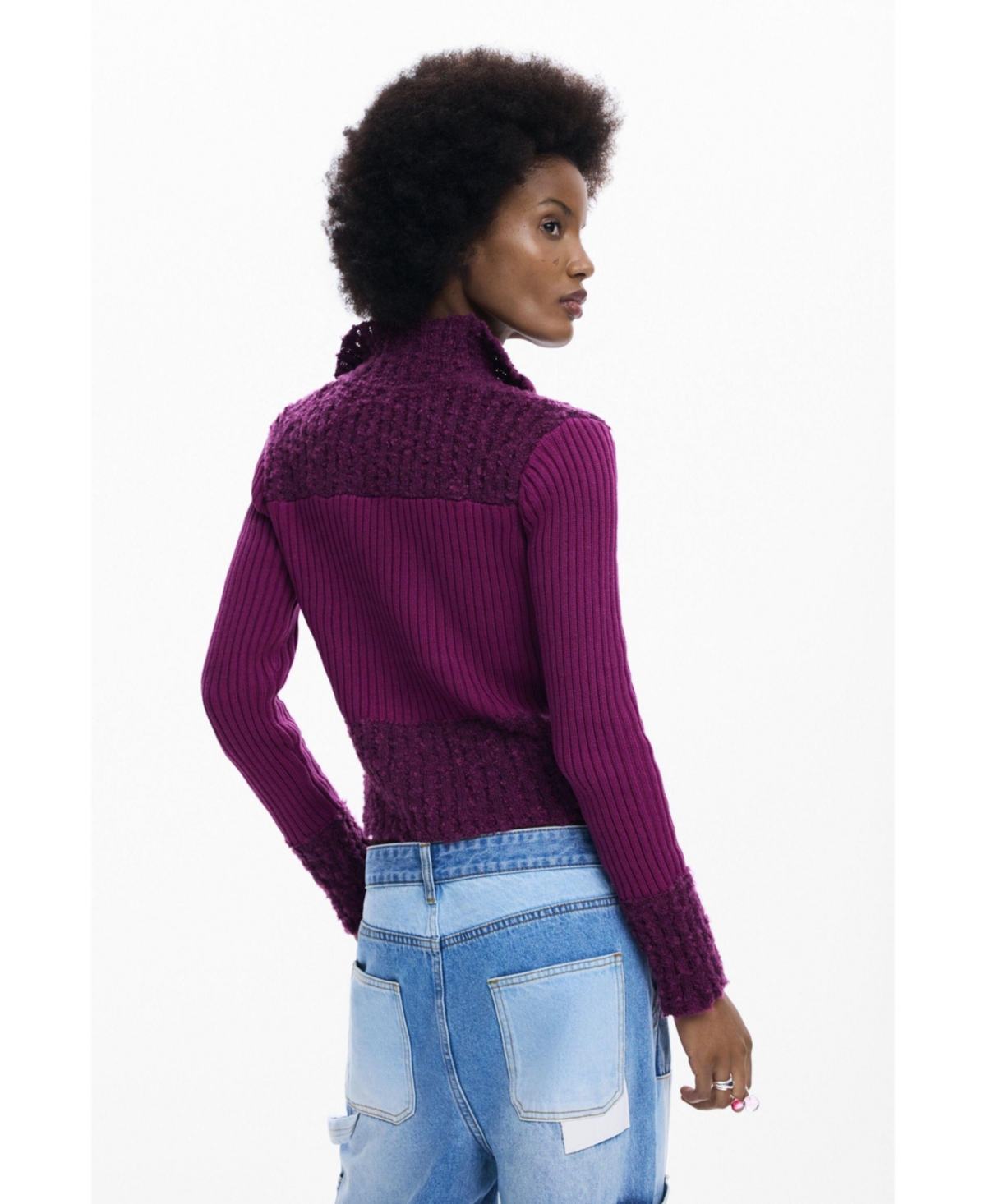 Desigual Women's Zipper knit sweater