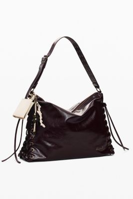 Women's Large Shiny Woven Bag